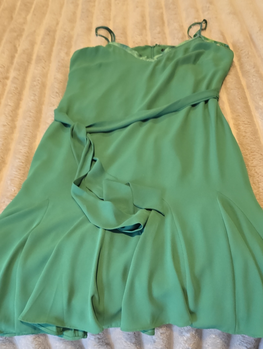 White House Black Market Teal-Green Spaghetti Strap Midi Dress